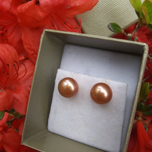 Honora Cultured Pearl Sterling Silver Earrings with original box - Picture 2 of 16
